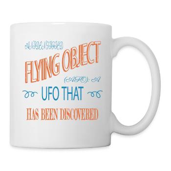 cul sweats à capuche et sweat-shirts dictant alien jeu de mots - Mug blanc - blanc - Droite
