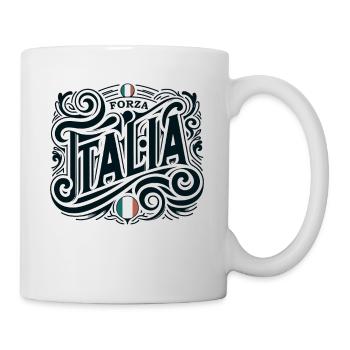 Forza Italia Geschenk für italienische Fußballfans - Tasse - Weiß - Rechts