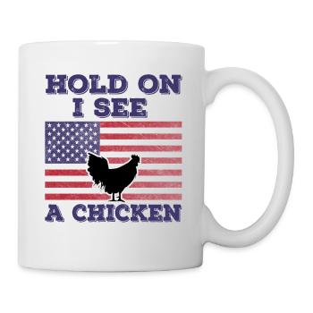 Hen American Flag Funny Original Gift - Mug - white - Right