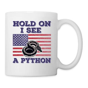 Python American Flag Funny Original Gift - Mug - white - Right