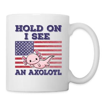 Axolotl American Flag Funny Original Gift - Mug - white - Right