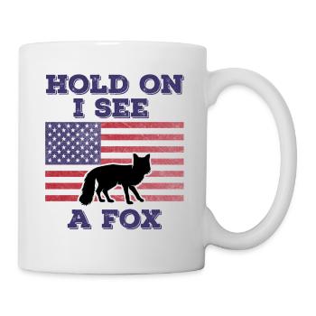 Fox American Flag Funny Original Gift - Mug - white - Right