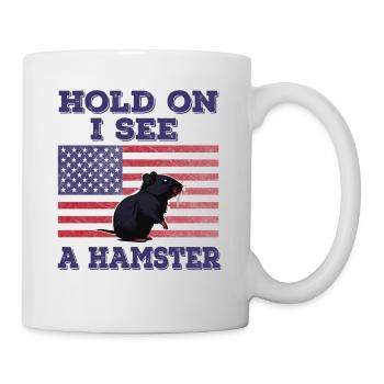 Hamster American Flag Funny Original Gift - Mug - white - Right