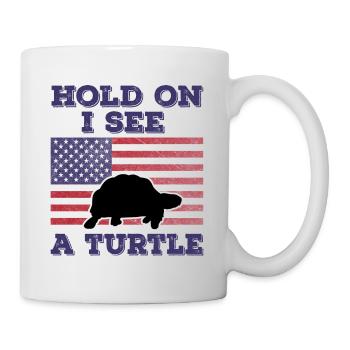 Turtle American Flag Funny Original Gift - Mug - white - Right