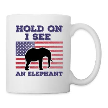 Elephant American Flag Funny Original Gift - Mug - white - Right