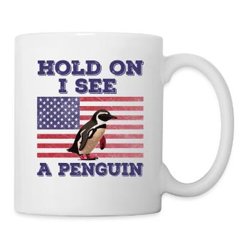 Penguin American Flag Funny Original Gift - Mug - white - Right