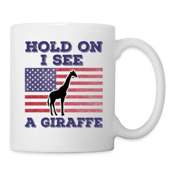 Giraffe American Flag Funny Original Gift - Mug - white - Right