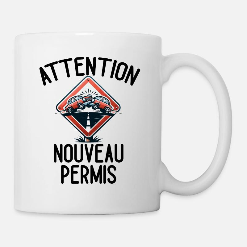 Permis De Conduire Idée Cadeau Humour Auto-École - Mug blanc - blanc
