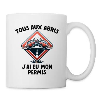 Permis De Conduire Idée Cadeau Humour Auto-École - Mug blanc - blanc - Droite