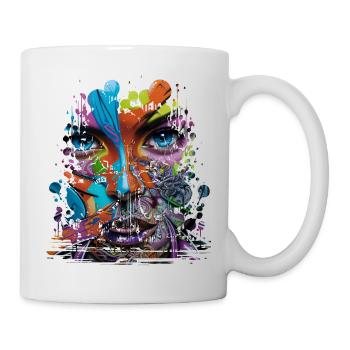 Graffiti Street Art Spray Colors Cool Artist Retro - Mug - white - Right