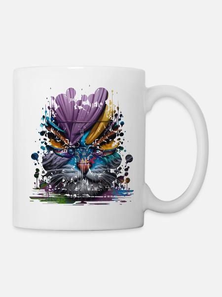 graffiti street art spray colors cool artist retro - Mug - white