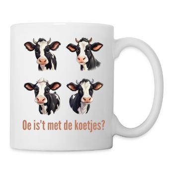 Oh, qu’est-ce que c’est que ce bavardage ? Chemises en dialecte vaches - Mug blanc - blanc - Droite