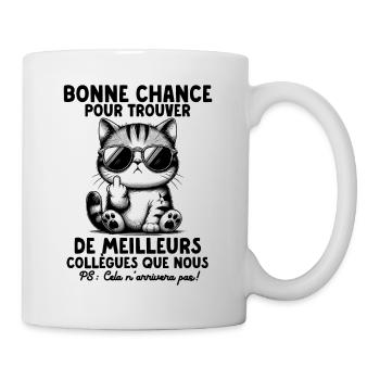 Idée Cadeau Départ Collègue De Travail Humour - Mug blanc - blanc - Droite