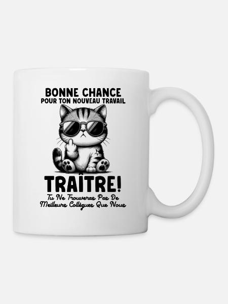 Idée Cadeau Départ Collègue De Travail Humour - Mug blanc - blanc