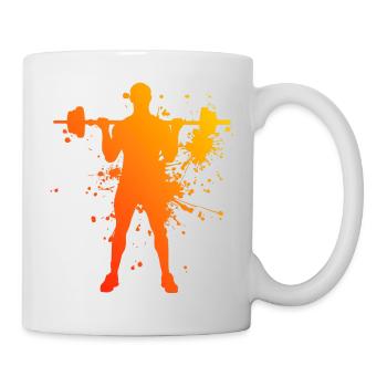 Herren Krafttraining Damen Cardio Ausdauertraining - Tasse - Weiß - Rechts