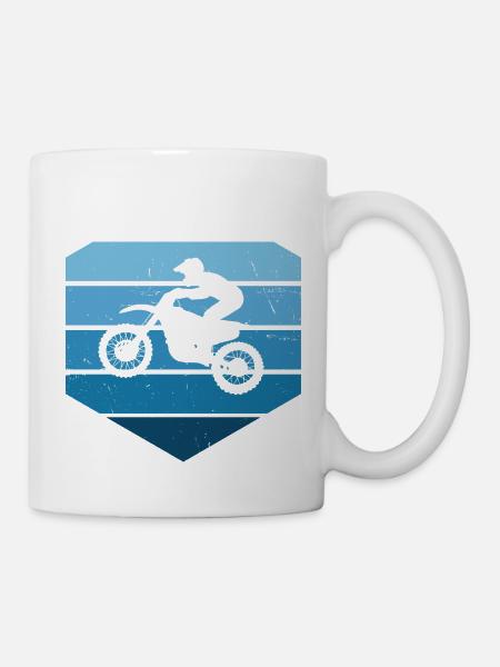 Dirt Biker Freestyle Motocross Dirt Bike pour hommes - Mug blanc - blanc
