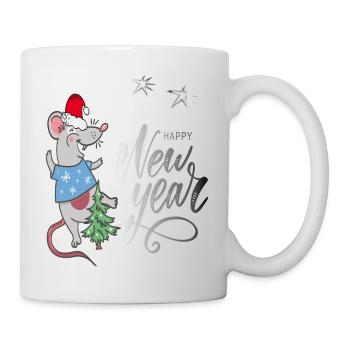 happy new year - Tasse - Weiß - Rechts