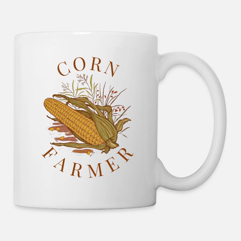 Retro-Maisbauer - Tasse - Weiß
