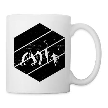 Damen Tennisspieler Tennis Herren Tennisspielen - Tasse - Weiß - Rechts