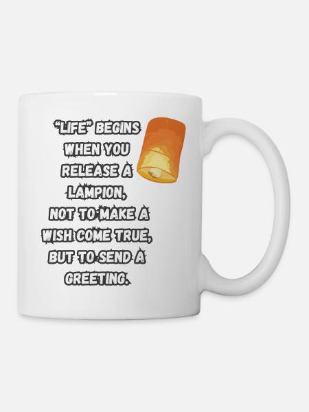 “Life” begins when... - Mug - white