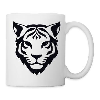 Felin Dschungel-Tigerkopf - Tasse - Weiß - Rechts