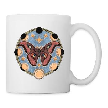 Retro Moon Phase and Moth - Mug - white - Right