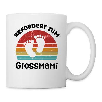 Befördert zum Grossmami Schweiz Oma - Tasse - Weiß - Rechts