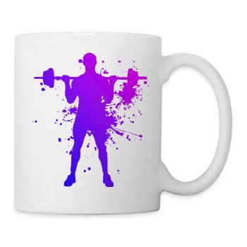Fitness Entraînement d’endurance Hommes Haltérophilie - Mug blanc - blanc - Droite