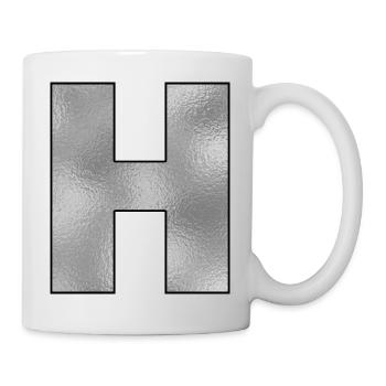 Letter H Silver - Mug - white - Right
