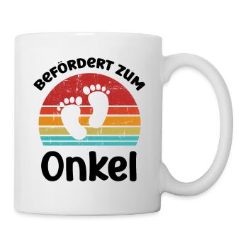 Befördert zum Onkel Du wirst Onkel - Tasse - Weiß - Rechts