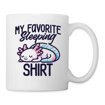 Axolotl Sleep Humor Gift Pajamas Lazy - Mug - white - Right