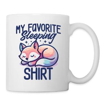 Fox Sleep Humor Gift Pajamas Lazy - Mug - white - Right