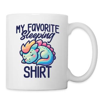 Dinosaur Sleep Humor Gift Pajamas Lazy - Mug - white - Right