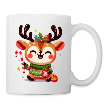 Merry Christmas Reindeer - Mug - white - Right