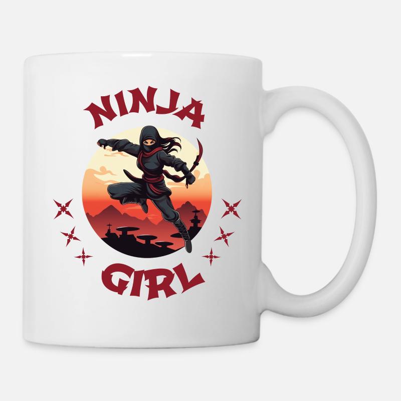 Charmant combattant ninja I Ninja Girl I Ninja - Mug blanc - blanc