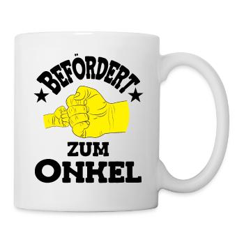 Befördert zum Onkel Du wirst Onkel - Tasse - Weiß - Rechts
