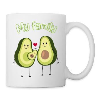 Avocado Family - Tasse - Weiß - Rechts