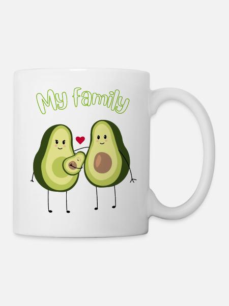 Avocado Family - Mug - white