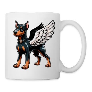Doberman with Angel Wings - A Heavenly - Mug - white - Right