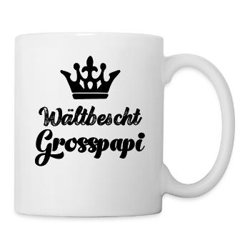 Wältbescht Grosspapi bescht Grosspapi Opa Schweiz - Tasse - Weiß - Rechts