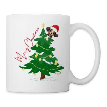 Hund Weihnachten - Tasse - Weiß - Rechts