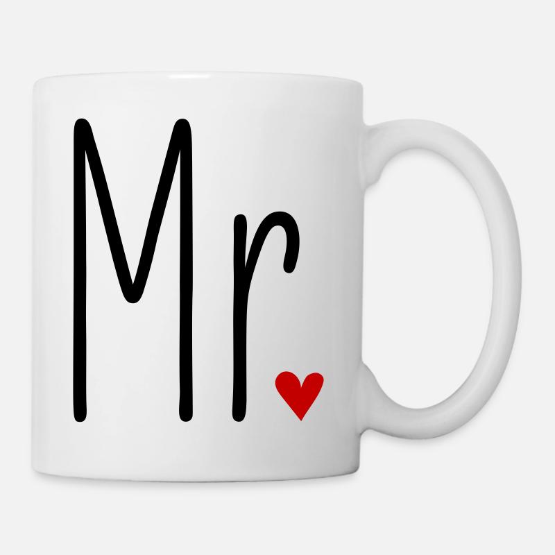 Look assorti Mr et Mme Saint-Valentin paire assortie - Mug blanc - blanc