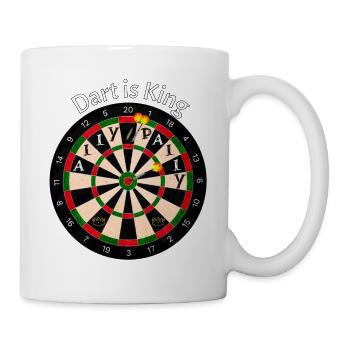 La fléchette est reine - Mug blanc - blanc - Droite