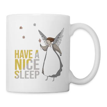 Gute Nacht, Engel - Tasse - Weiß - Rechts
