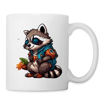 Raccoon / Animal / Zoo / Wild / Cute / Predator - Mug - white - Right