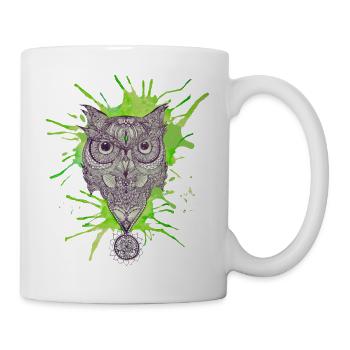 Mandala Owl - Splash - Mug - white - Right