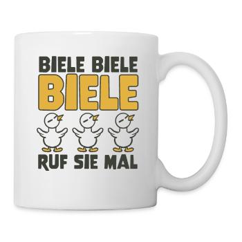 Biele Biele Biele Ruf Sie Mal – Enten Meme - Tasse - Weiß - Rechts