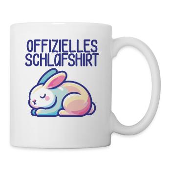 Hase Offizielles Schlafshirt - Für Müde - Tasse - Weiß - Rechts