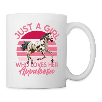Nur ein Mädchen, das ihren Appaloosa-Reiter liebt - Tasse - Weiß - Rechts