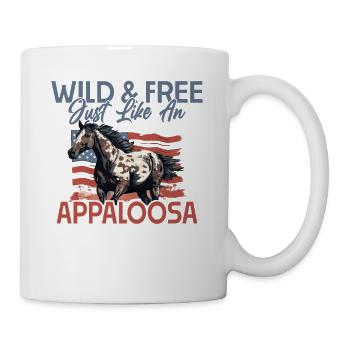 Vintage Appaloosa cheval amant américain USA drapeau - Mug blanc - blanc - Droite